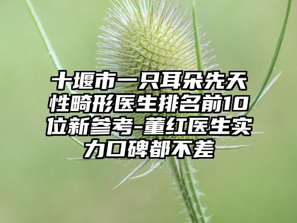 十堰市一只耳朵先天性畸形医生排名前10位新参考-董红医生实力口碑都不差