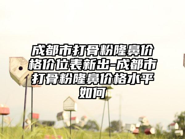 成都市打骨粉隆鼻价格价位表新出-成都市打骨粉隆鼻价格水平如何