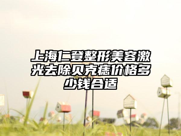 上海仁登整形美容激光去除贝克痣价格多少钱合适