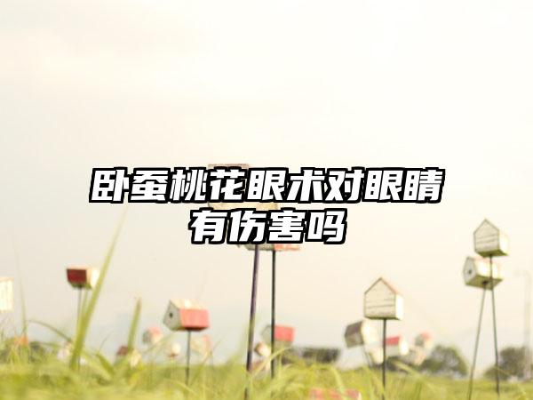 卧蚕桃花眼术对眼睛有伤害吗