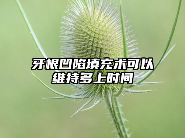 牙根凹陷填充术可以维持多上时间