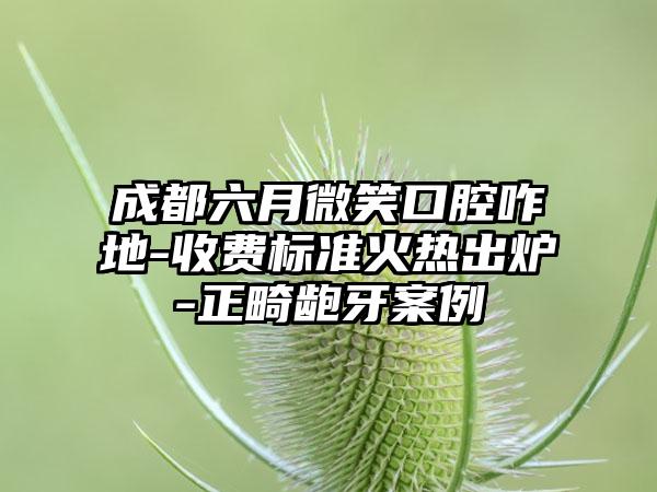 成都六月微笑口腔咋地-收费标准火热出炉-正畸龅牙案例