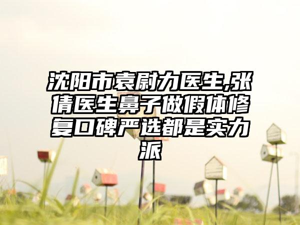 沈阳市袁尉力医生,张倩医生鼻子做假体修复口碑严选都是实力派