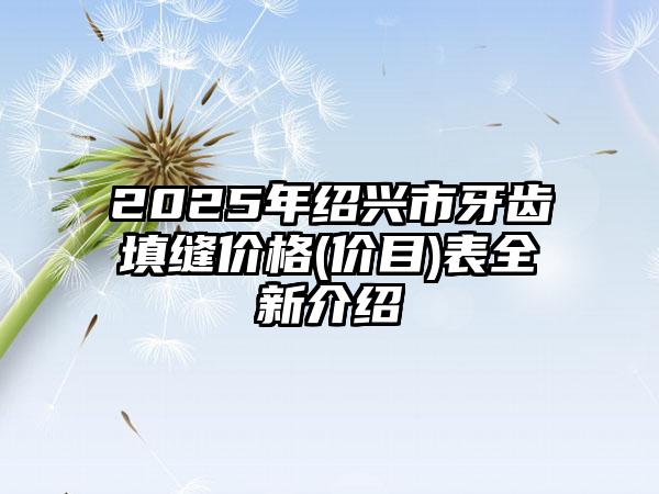 2025年绍兴市牙齿填缝价格(价目)表全新介绍