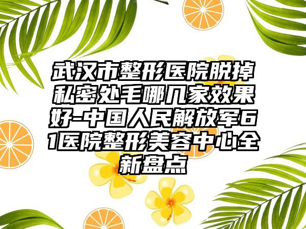 武汉市整形医院脱掉私密处毛哪几家效果好-中国人民解放军61医院整形美容中心全新盘点