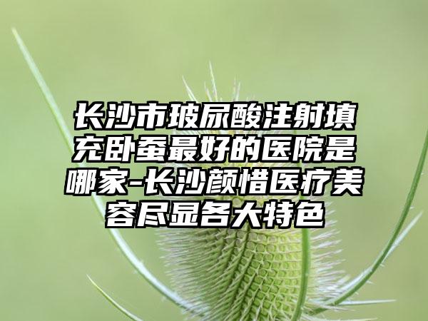 长沙市玻尿酸注射填充卧蚕最好的医院是哪家-长沙颜惜医疗美容尽显各大特色