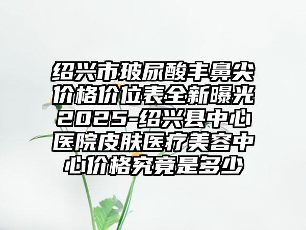 绍兴市玻尿酸丰鼻尖价格价位表全新曝光2025-绍兴县中心医院皮肤医疗美容中心价格究竟是多少