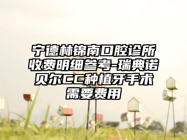 宁德林锦南口腔诊所收费明细参考-瑞典诺贝尔CC种植牙手术需要费用