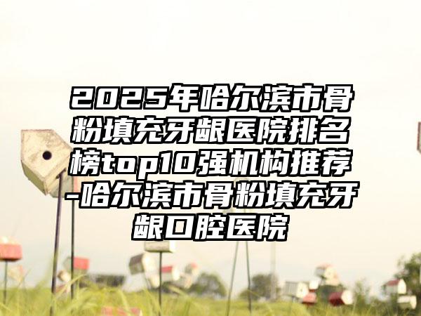2025年哈尔滨市骨粉填充牙龈医院排名榜top10强机构推荐-哈尔滨市骨粉填充牙龈口腔医院