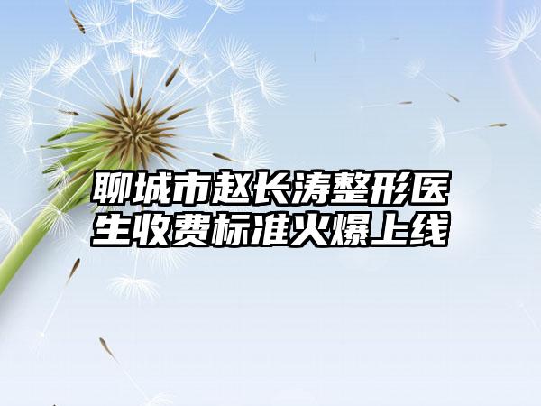 聊城市赵长涛整形医生收费标准火爆上线