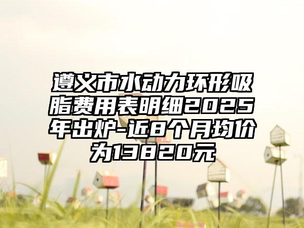 遵义市水动力环形吸脂费用表明细2025年出炉-近8个月均价为13820元