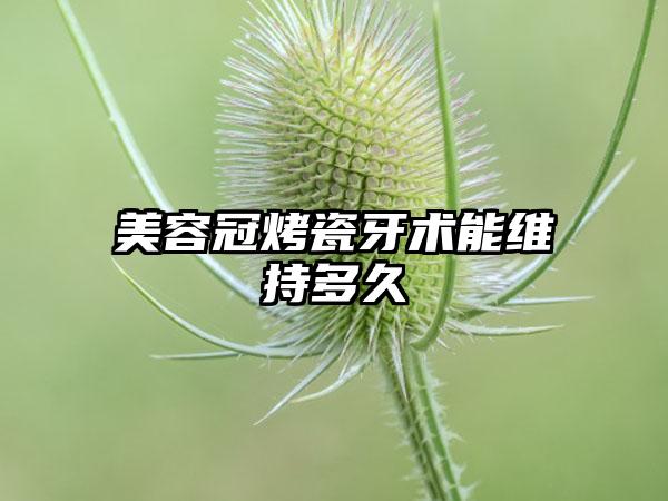 美容冠烤瓷牙术能维持多久