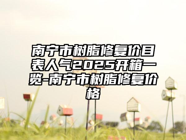 南宁市树脂修复价目表人气2025开箱一览-南宁市树脂修复价格