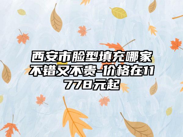 西安市脸型填充哪家不错又不贵-价格在11778元起