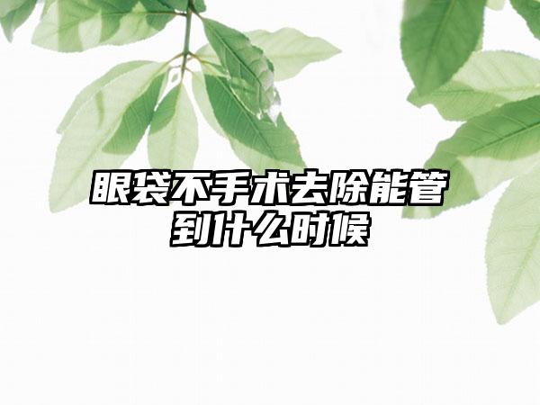 眼袋不手术去除能管到什么时候