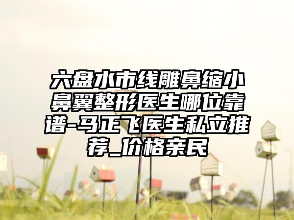 六盘水市线雕鼻缩小鼻翼整形医生哪位靠谱-马正飞医生私立推荐_价格亲民