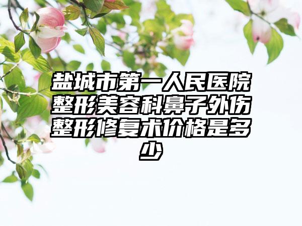 盐城市第一人民医院整形美容科鼻子外伤整形修复术价格是多少
