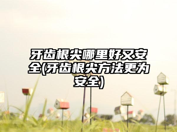 牙齿根尖哪里好又安全(牙齿根尖方法更为安全)