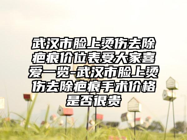 武汉市脸上烫伤去除疤痕价位表受大家喜爱一览-武汉市脸上烫伤去除疤痕手术价格是否很贵