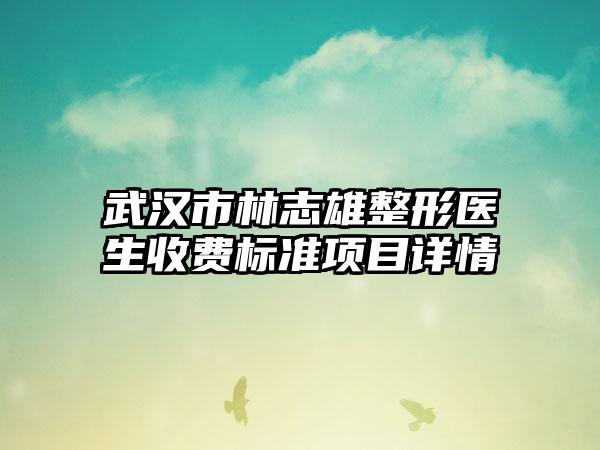 武汉市林志雄整形医生收费标准项目详情