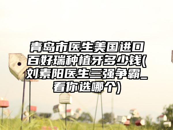 青岛市医生美国进口百好瑞种植牙多少钱(刘素阳医生三强争霸_看你选哪个)