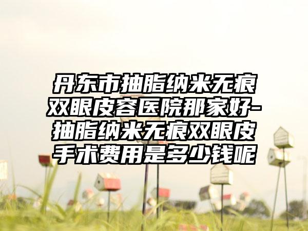 丹东市抽脂纳米无痕双眼皮容医院那家好-抽脂纳米无痕双眼皮手术费用是多少钱呢