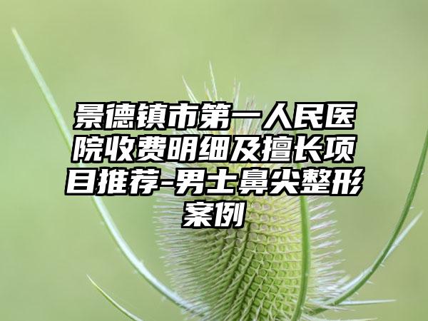 景德镇市第一人民医院收费明细及擅长项目推荐-男士鼻尖整形案例