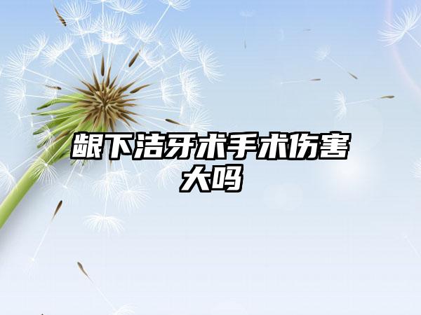 龈下洁牙术手术伤害大吗